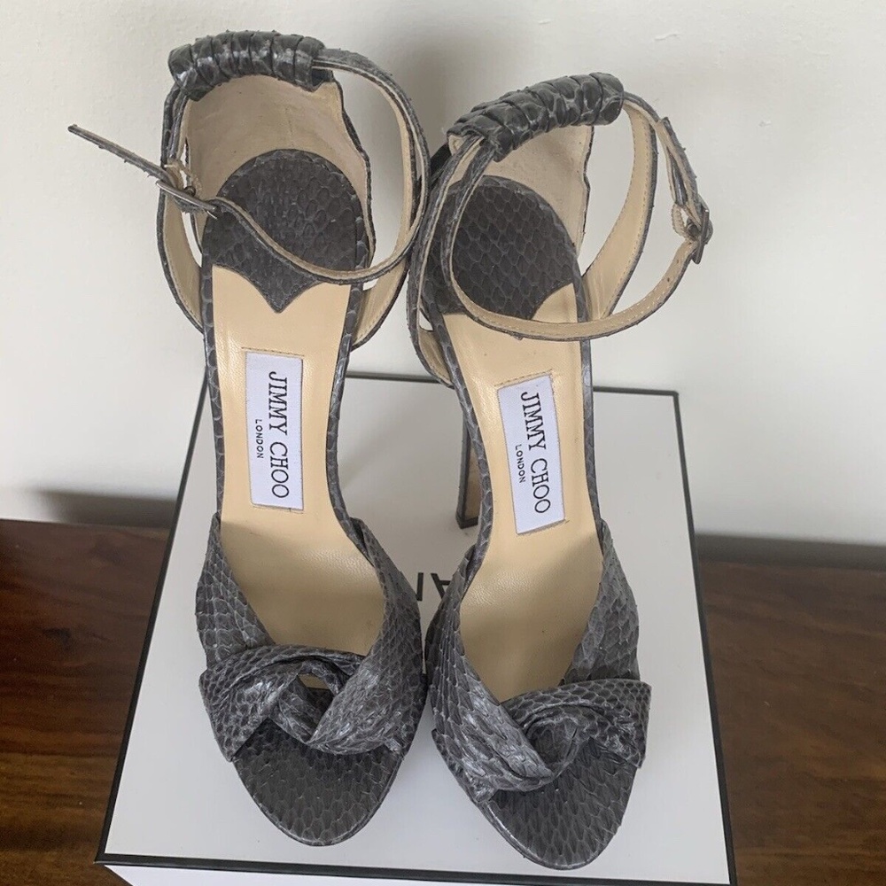 Jimmy Choo Greta Platform Python Sandals Size 36.… - image 2
